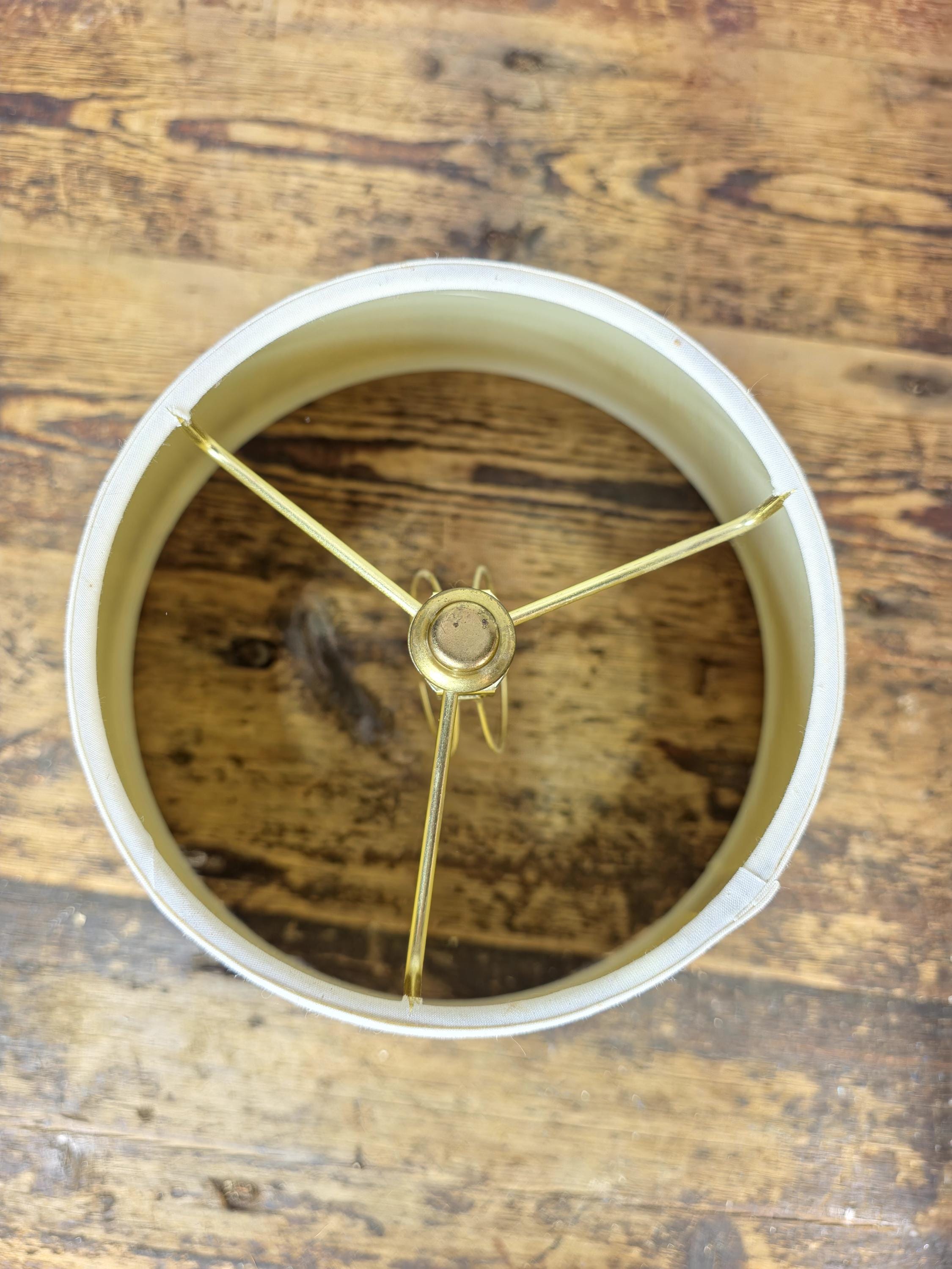 Mid-Century Blue Swirl Glass Table Lamp with Shade 14"T