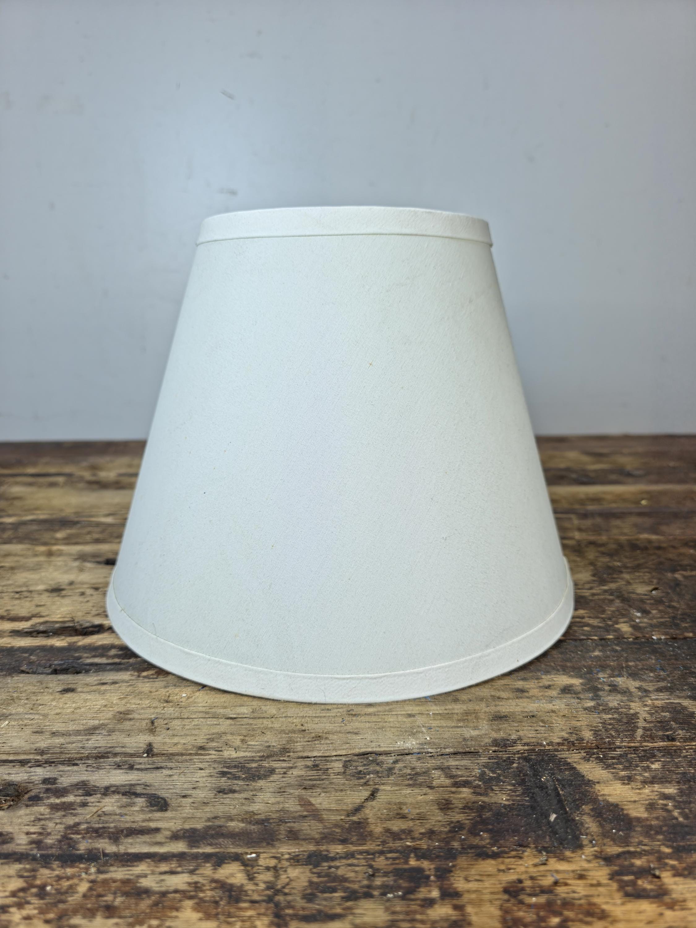 Mid-Century Blue Swirl Glass Table Lamp with Shade 14"T