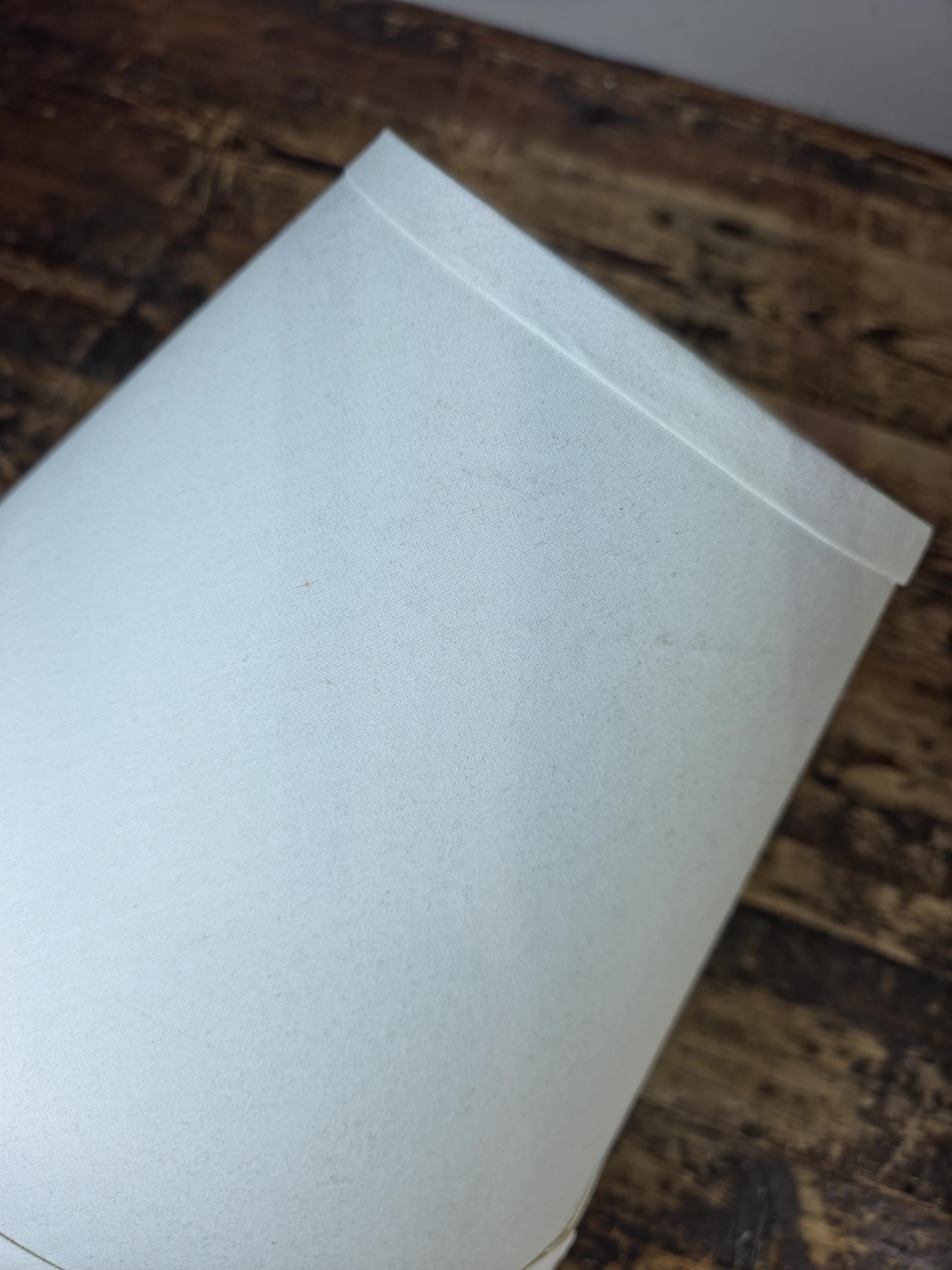 Mid-Century Blue Swirl Glass Table Lamp with Shade 14"T