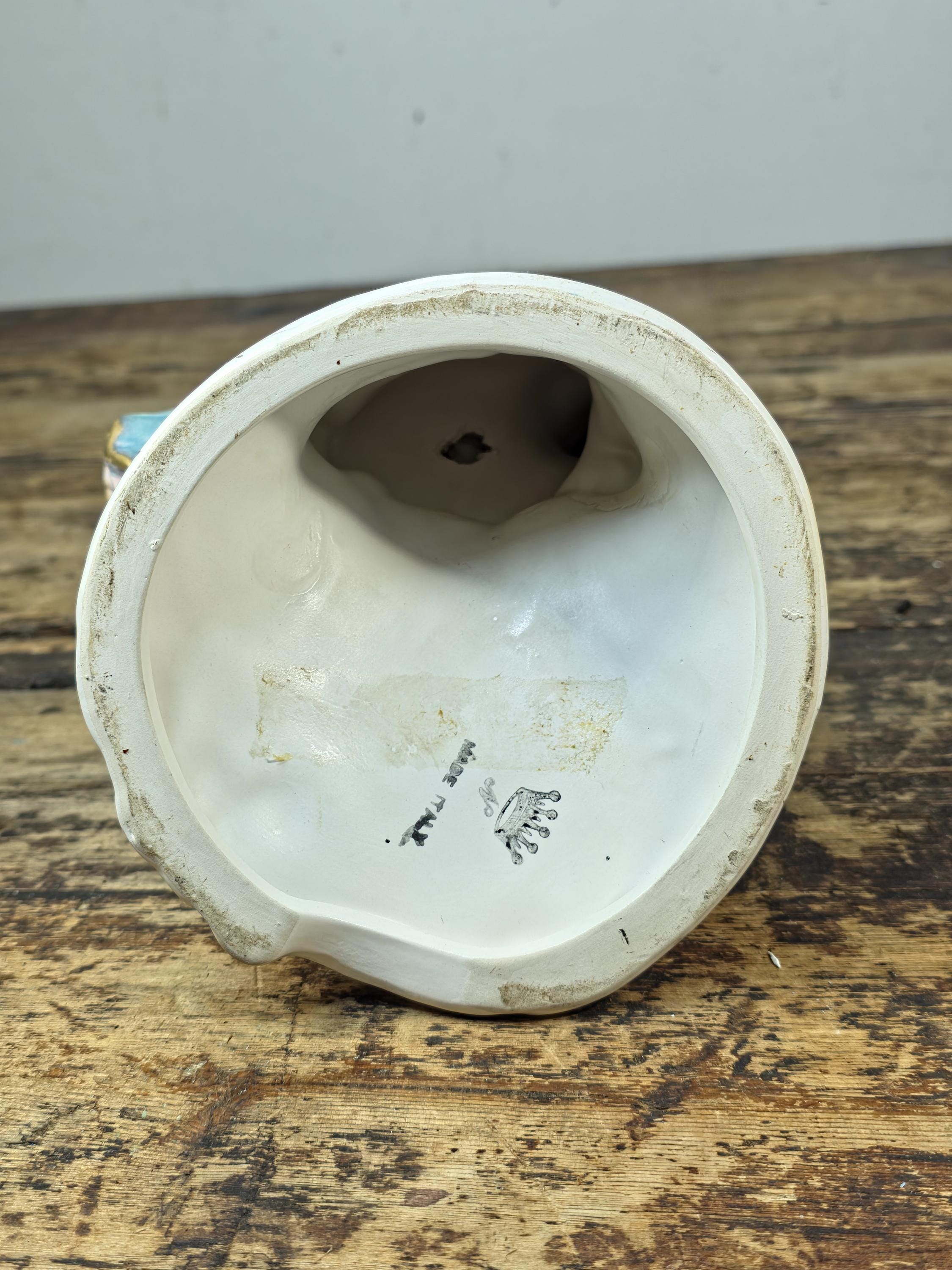 Vintage Italian Porcelain Girl Figurine — Capodimonte Style, Crown N Mark 10.5"T