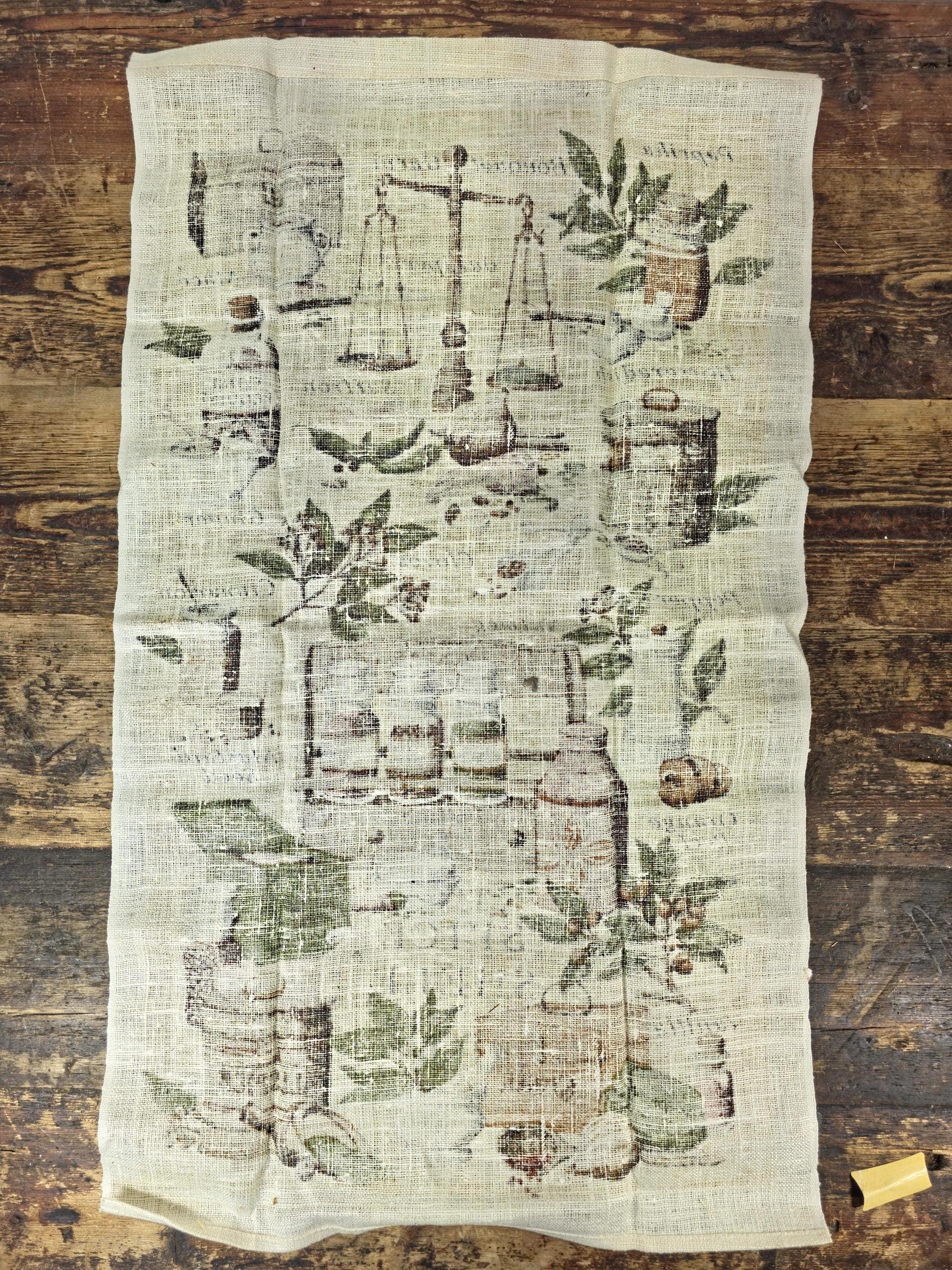 Vintage Kay Dee “The Spice Shelf” Pure Linen Tea Towel 1970s