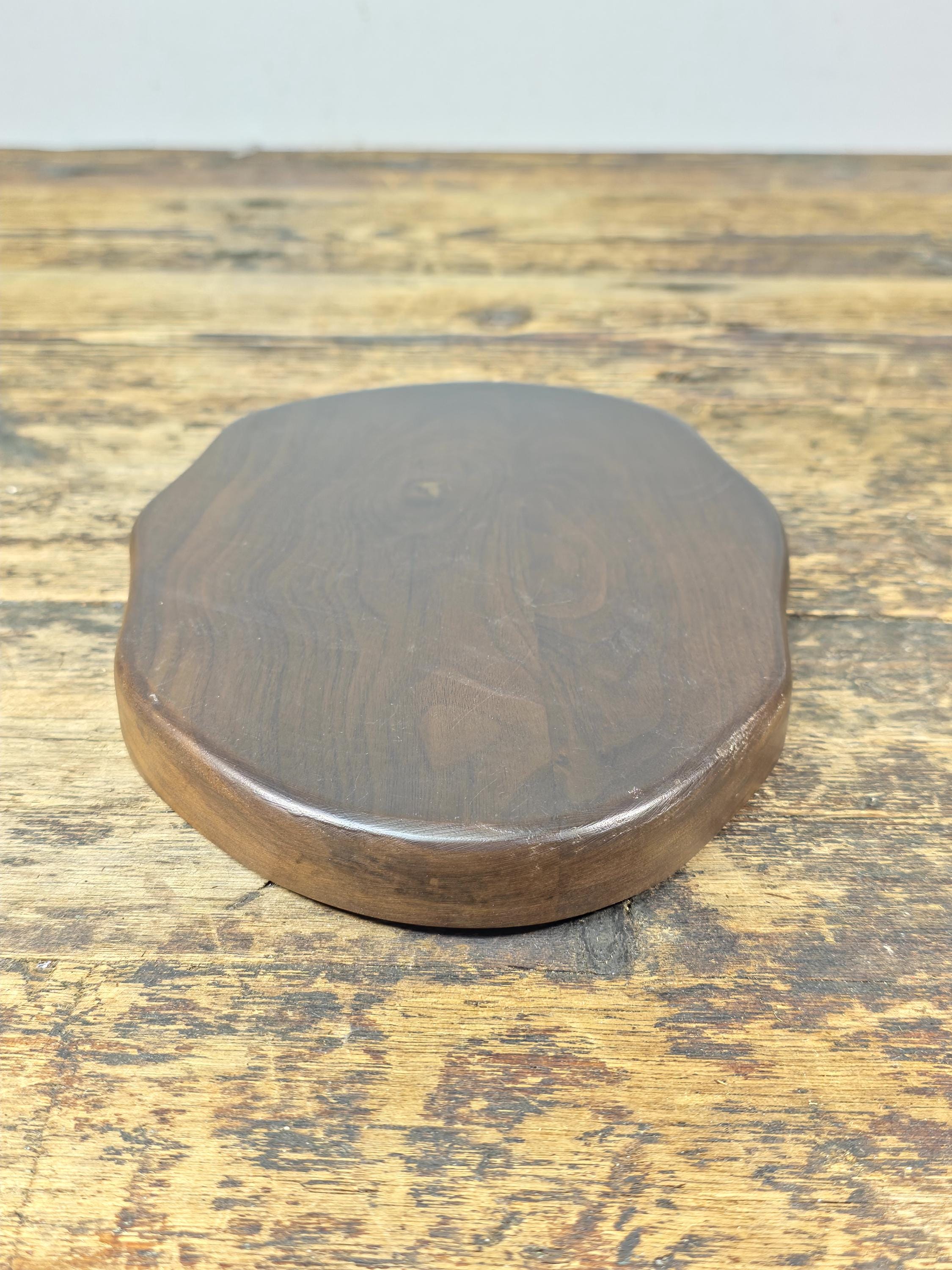 Vintage Wooden Display Stand / Base – Walnut Finish 9.5" x 6.5"