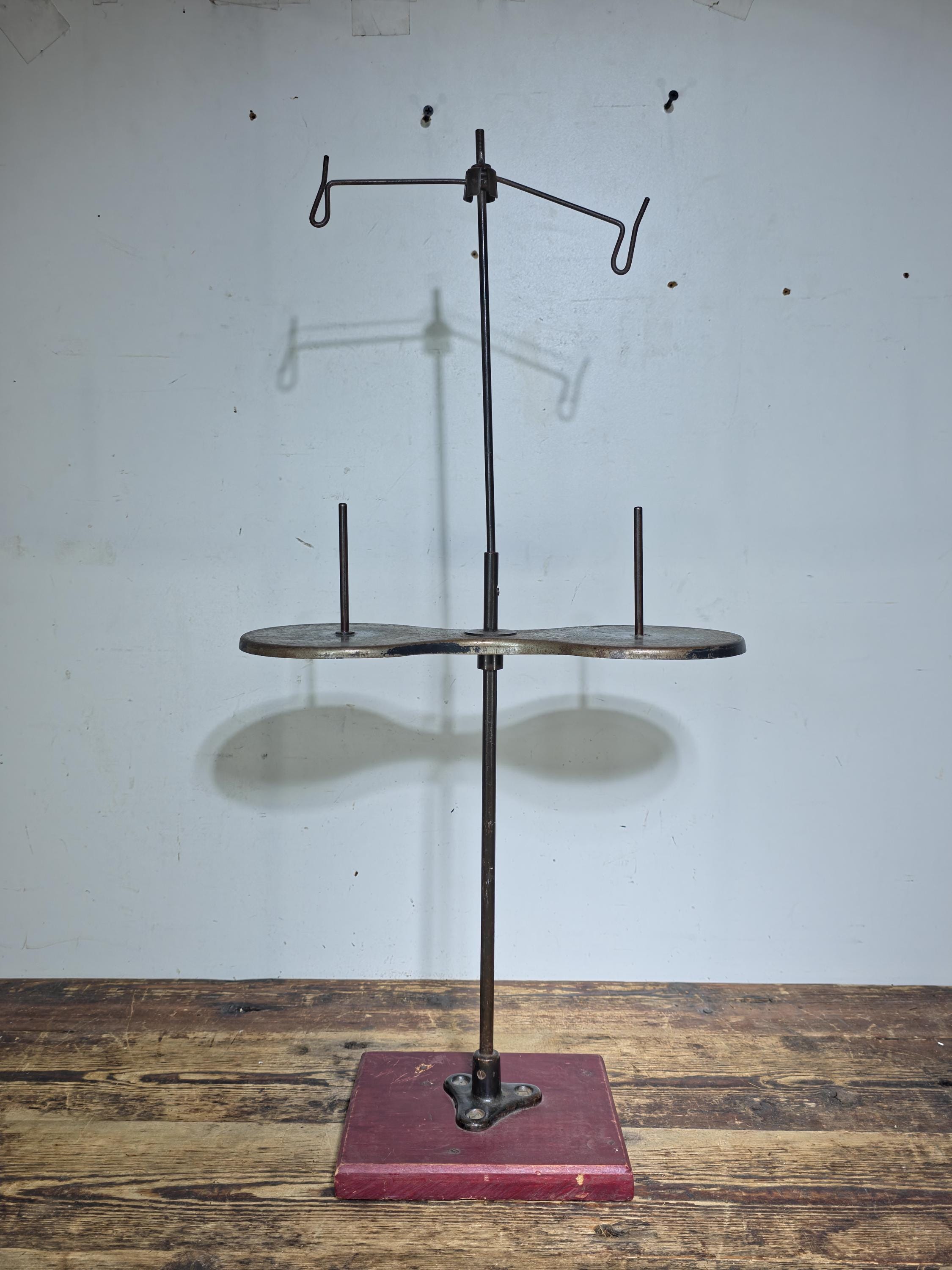 1930s Singer SIMANCO Cast Iron Butterfly Thread Stand USA Industrial Spool