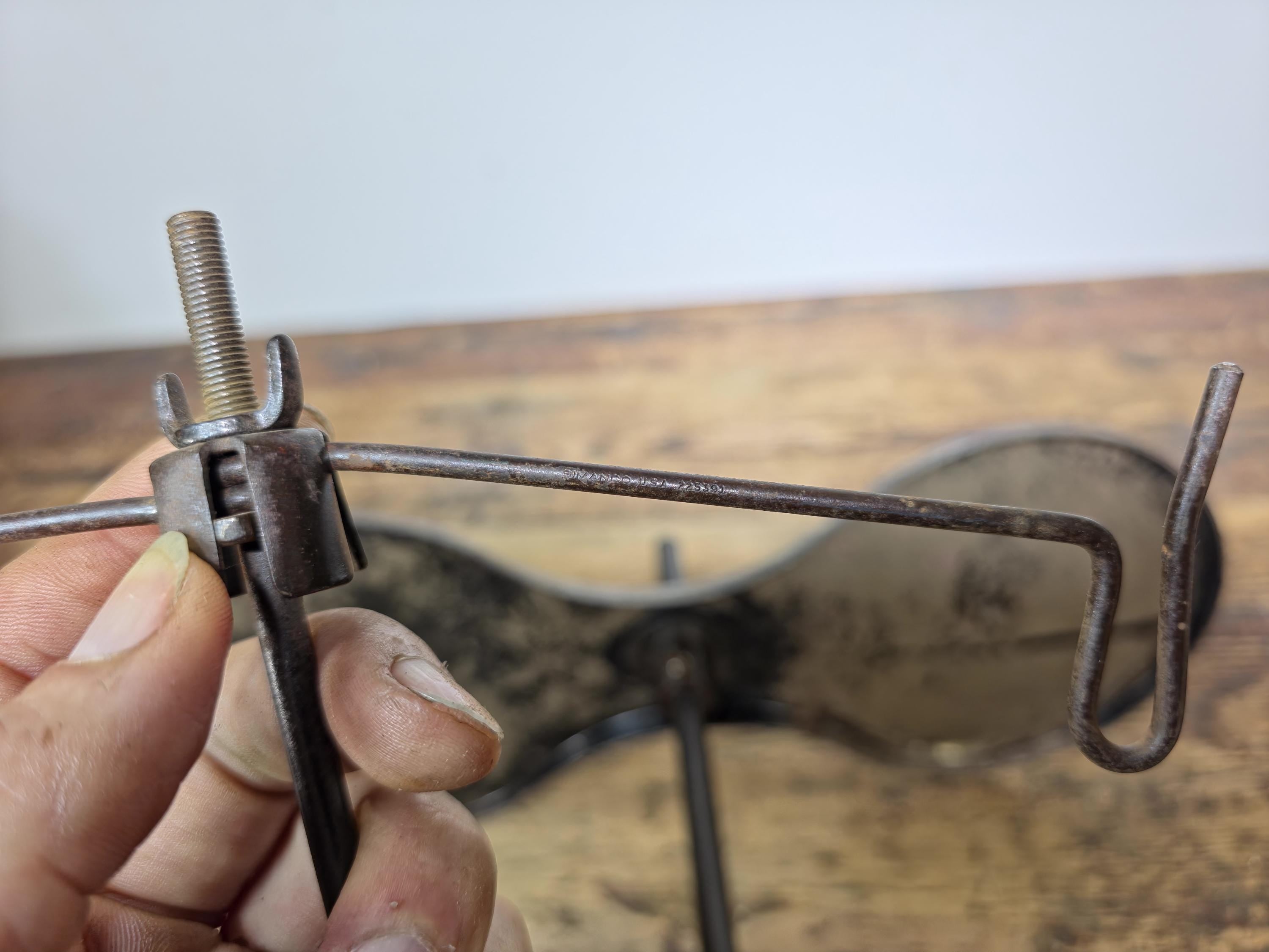 1930s Singer SIMANCO Cast Iron Butterfly Thread Stand USA Industrial Spool