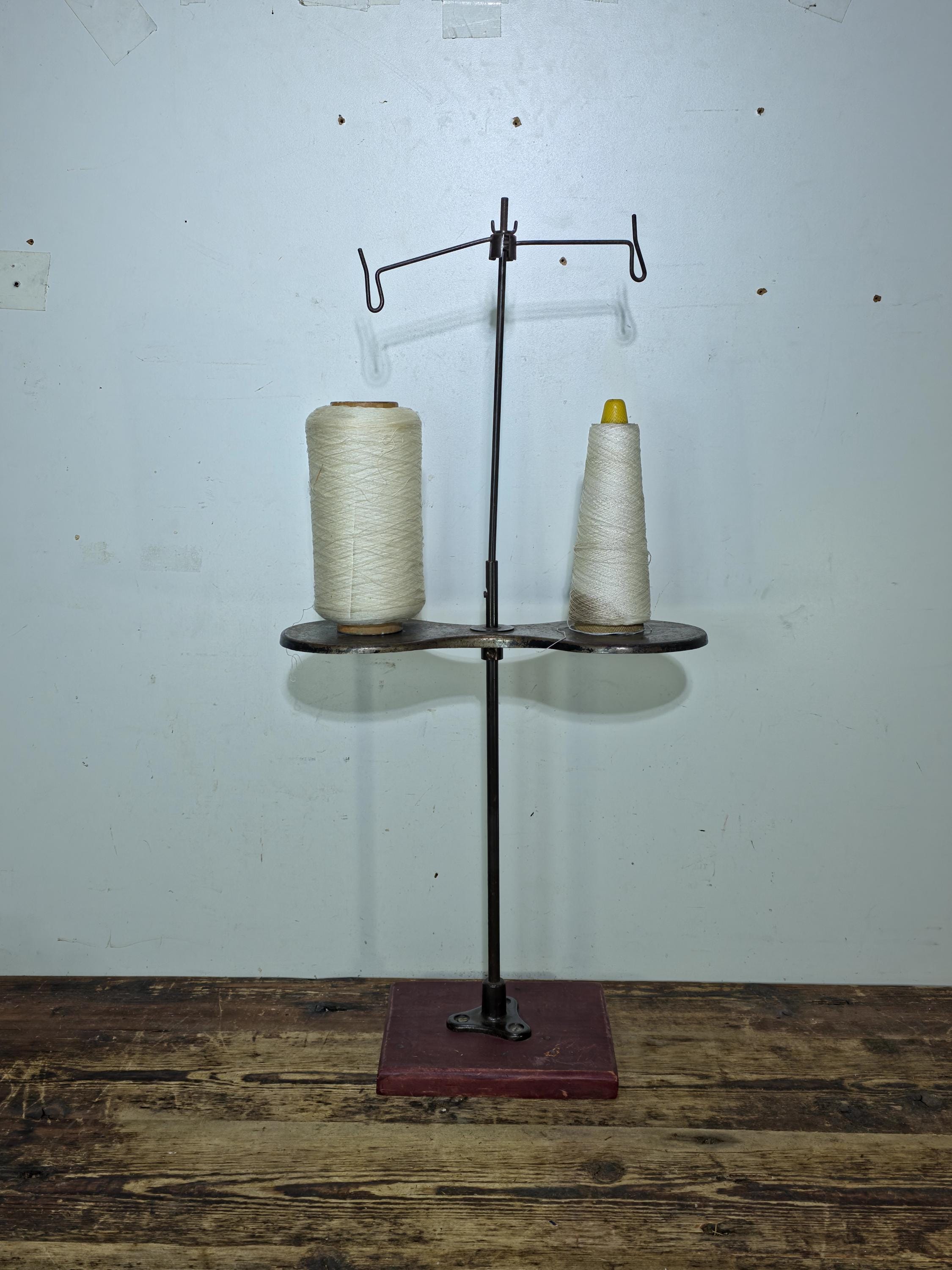 1930s Singer SIMANCO Cast Iron Butterfly Thread Stand USA Industrial Spool