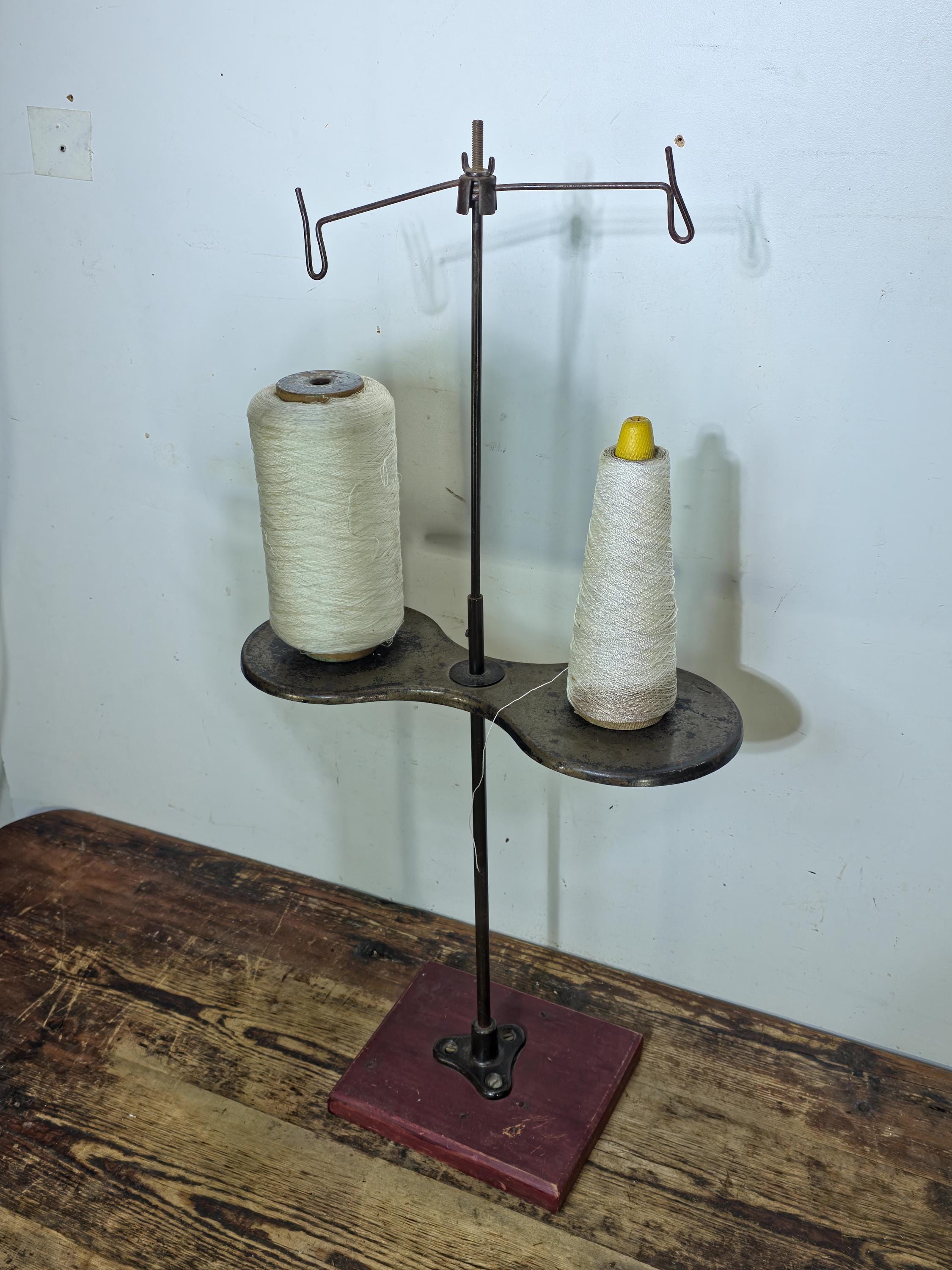 1930s Singer SIMANCO Cast Iron Butterfly Thread Stand USA Industrial Spool