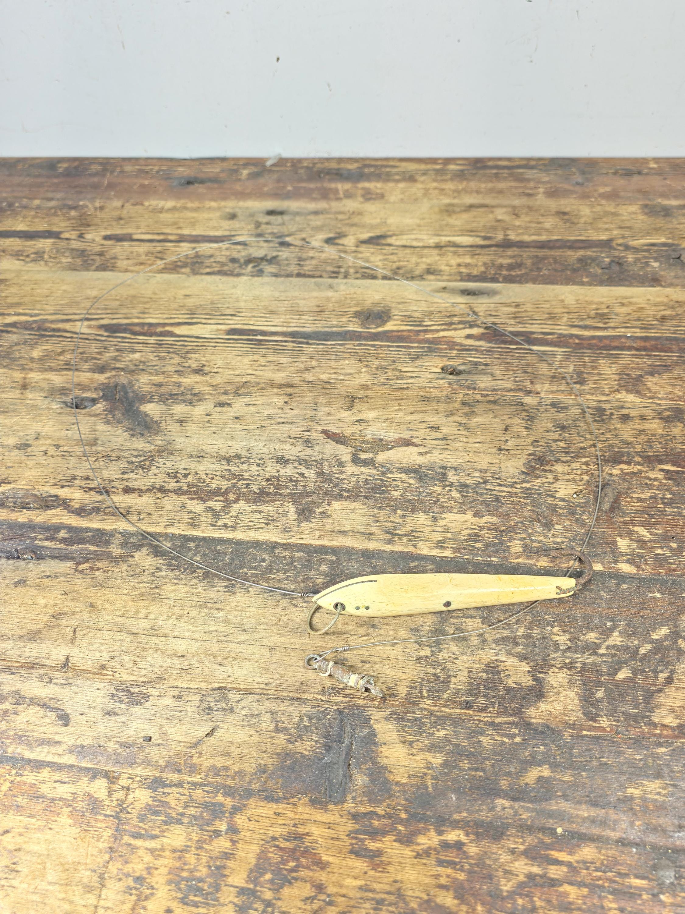 Vintage National Brand Tackle Japan Bone Tuna Jig 6" — Wooden Fishing Lure