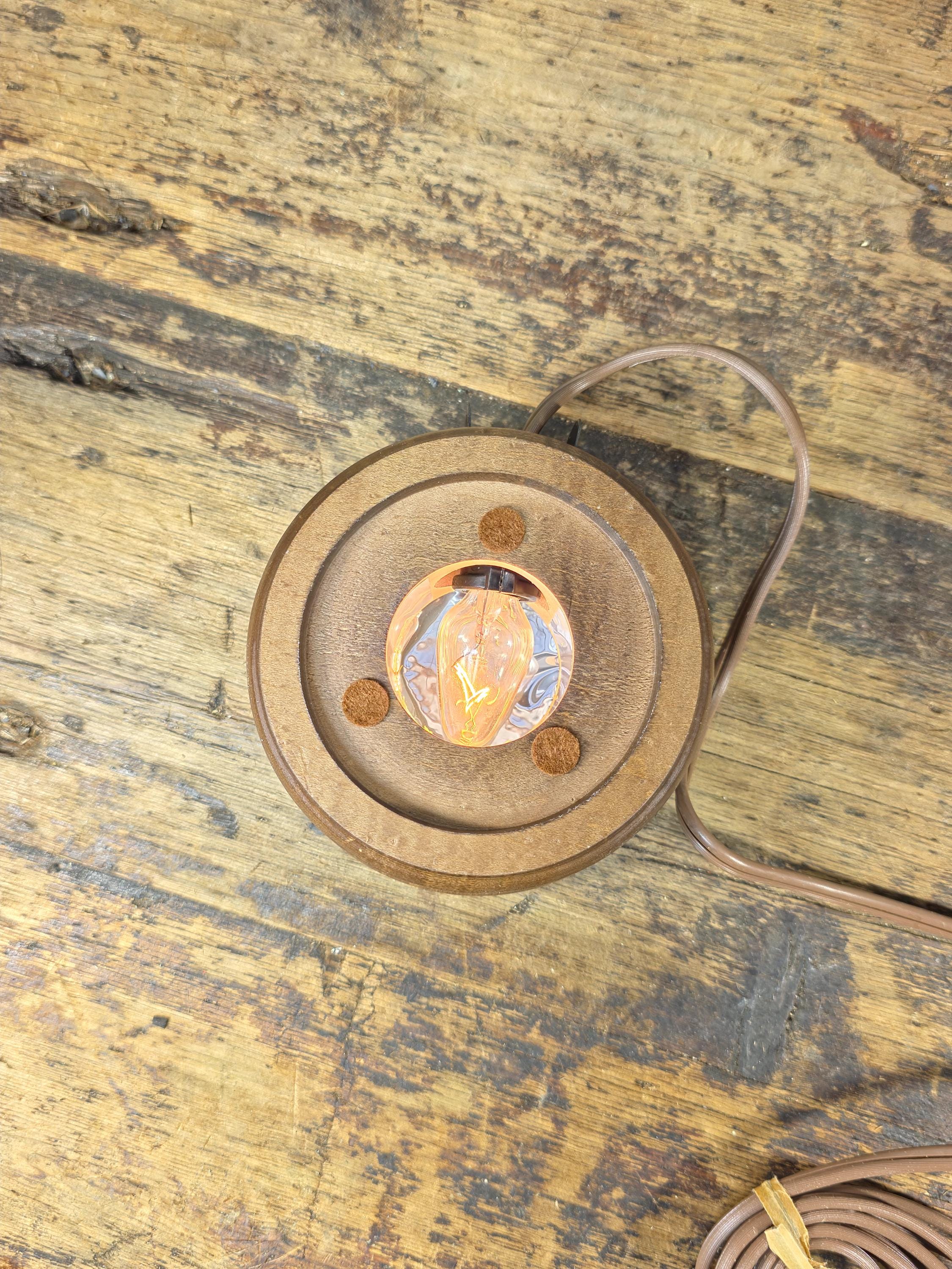 Vintage Wooden Display Light Stand by Analite Inc. “Show-Off Illuminator” USA