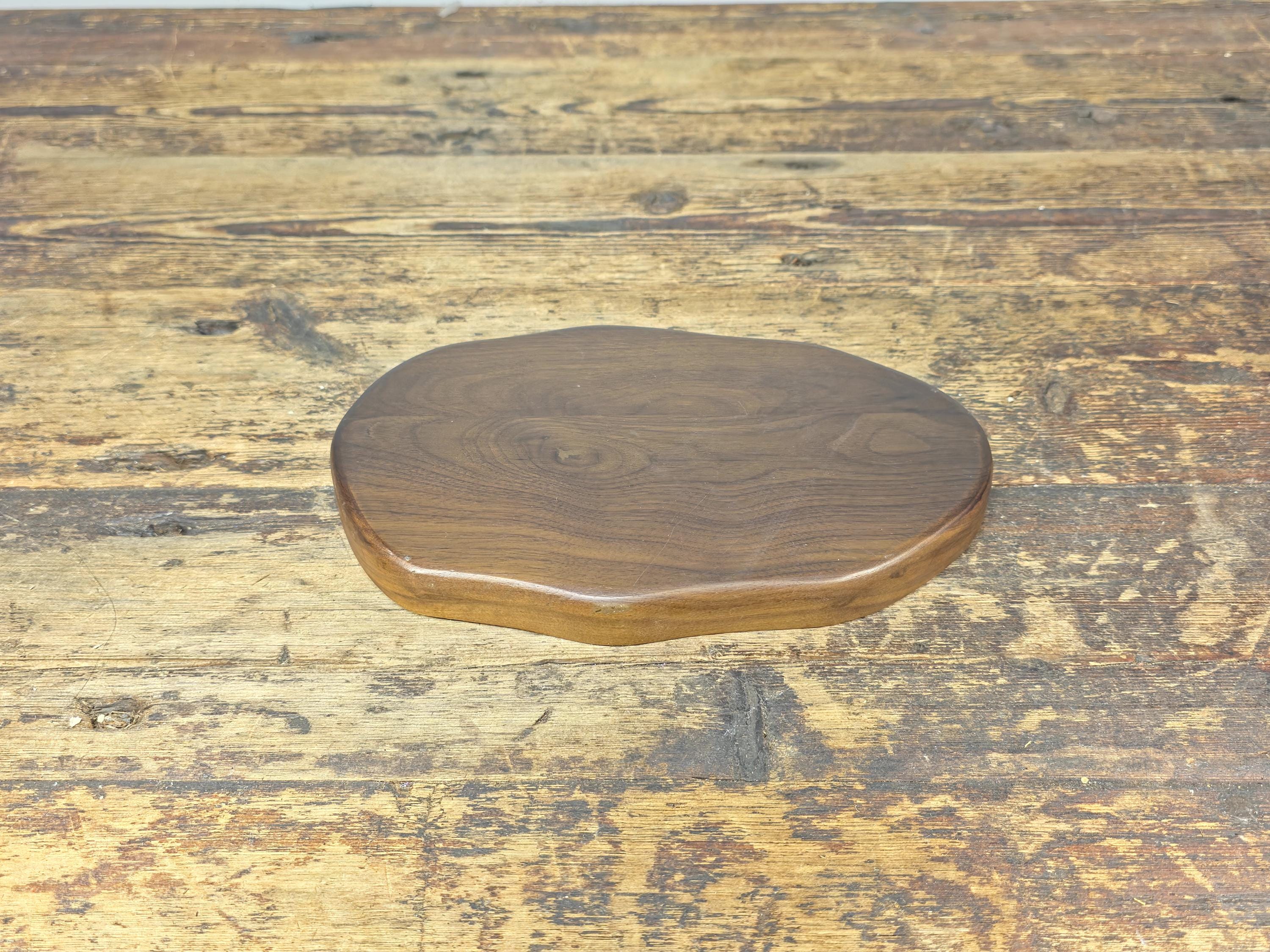 Vintage Wooden Display Stand / Base – Walnut Finish 9.5" x 6.5"