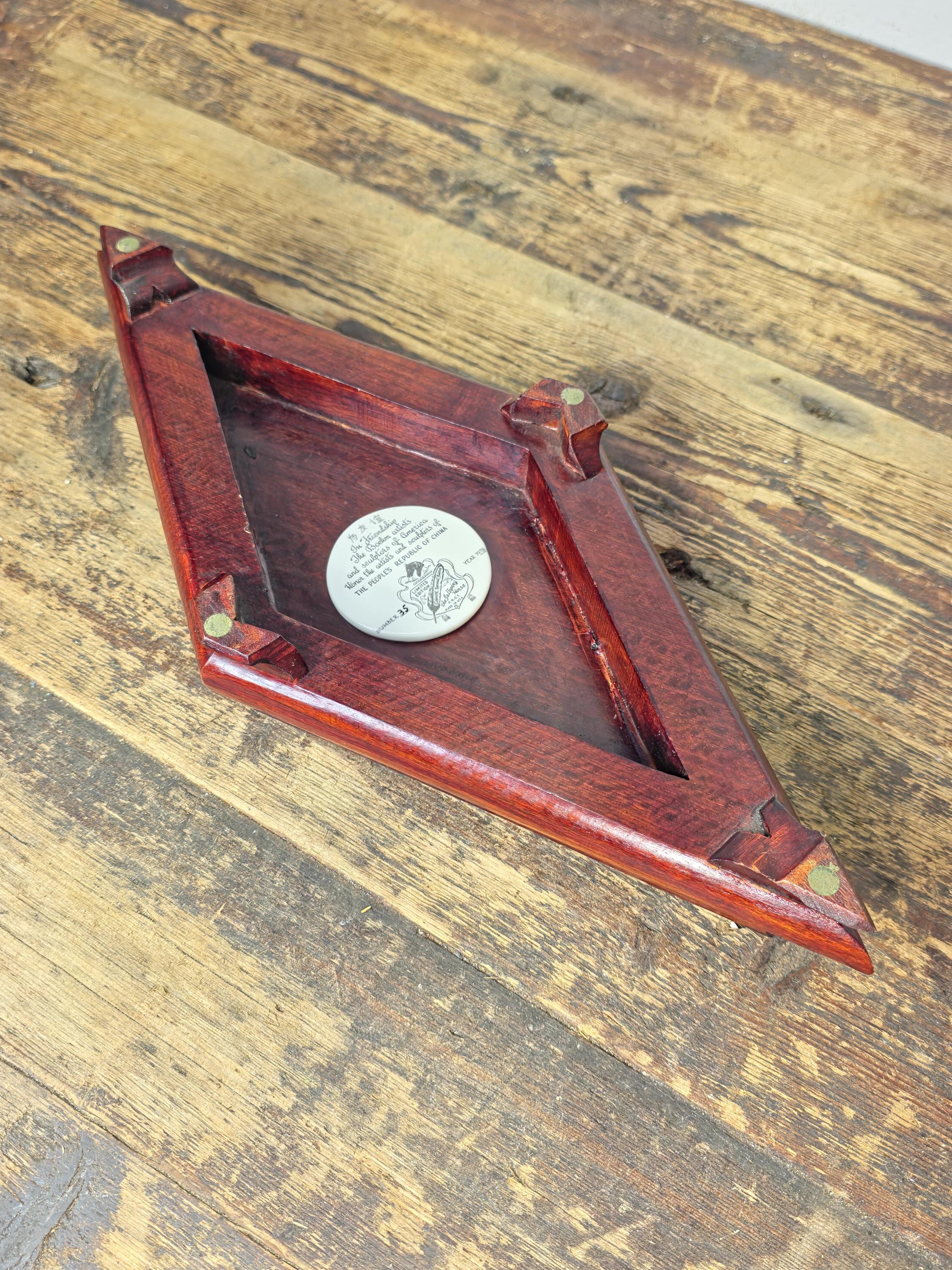 Rare 1978 Boehm Galloping Horse Original Wood Base Pedestal