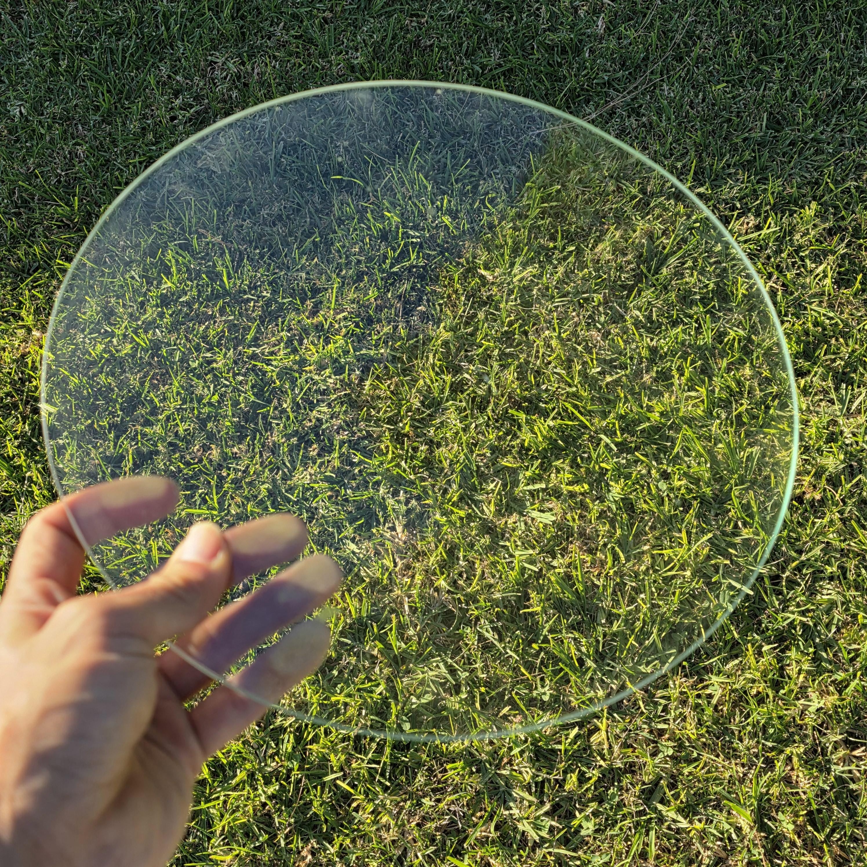 Hand Painted Floral Accent Table Signed Rosetta w/ Glass Top 22"