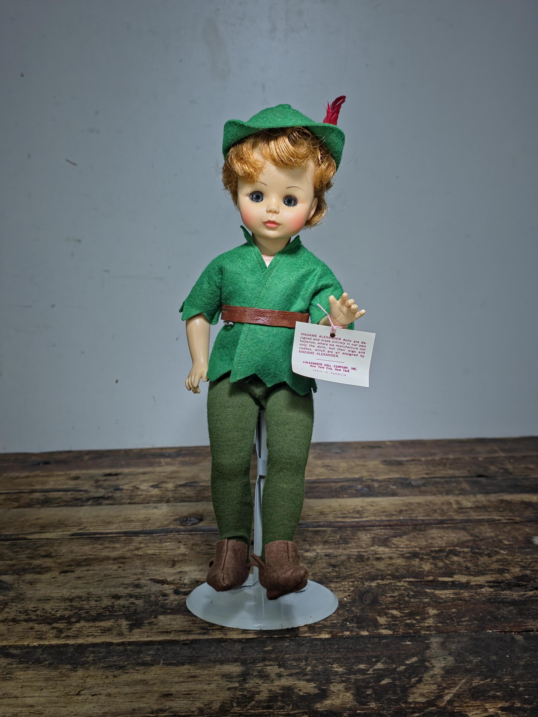 Vintage 1970s Madame Alexander Peter Pan Doll 14” w/ Box & Tag | Near Mint