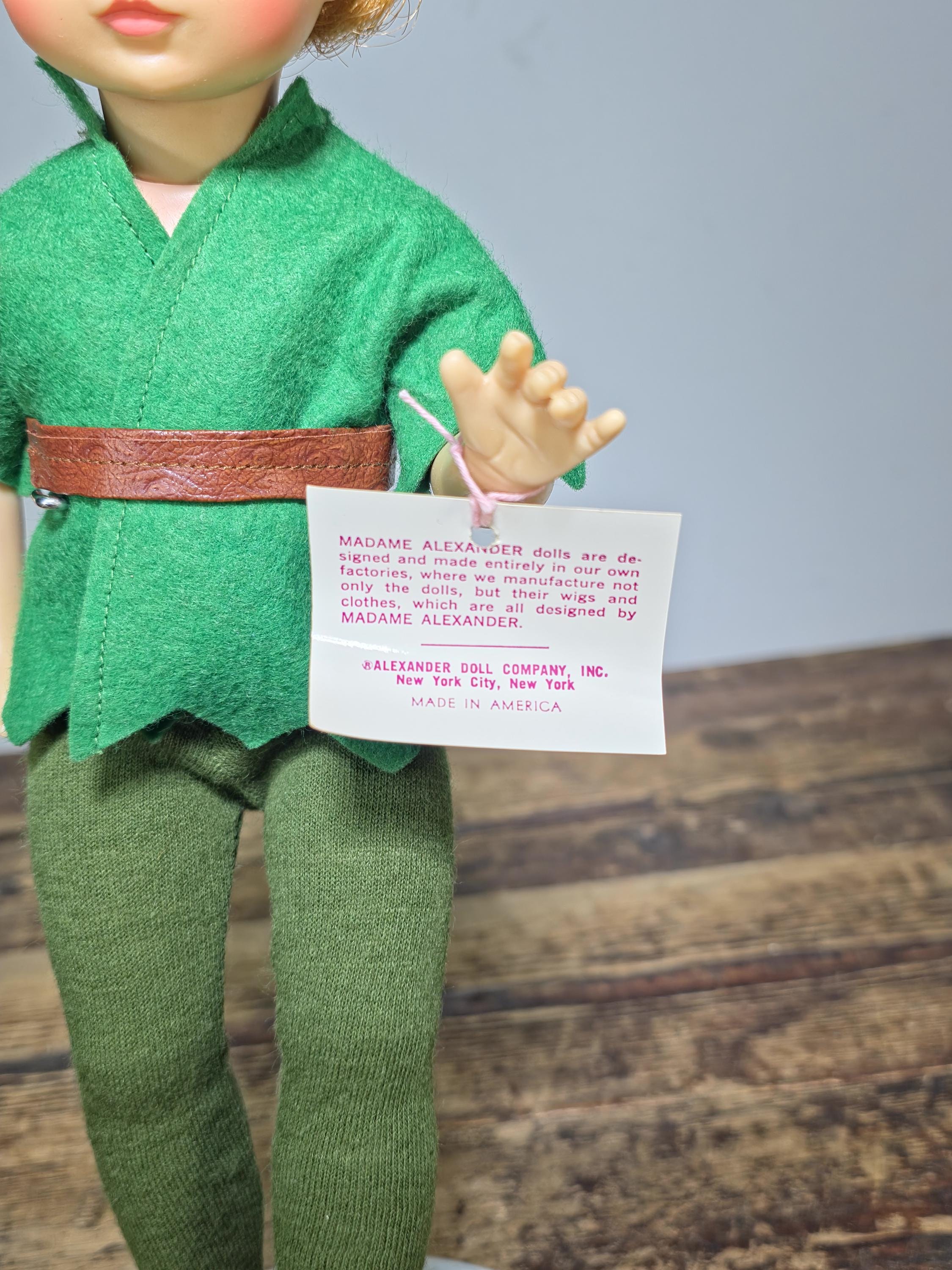 Vintage 1970s Madame Alexander Peter Pan Doll 14” w/ Box & Tag | Near Mint