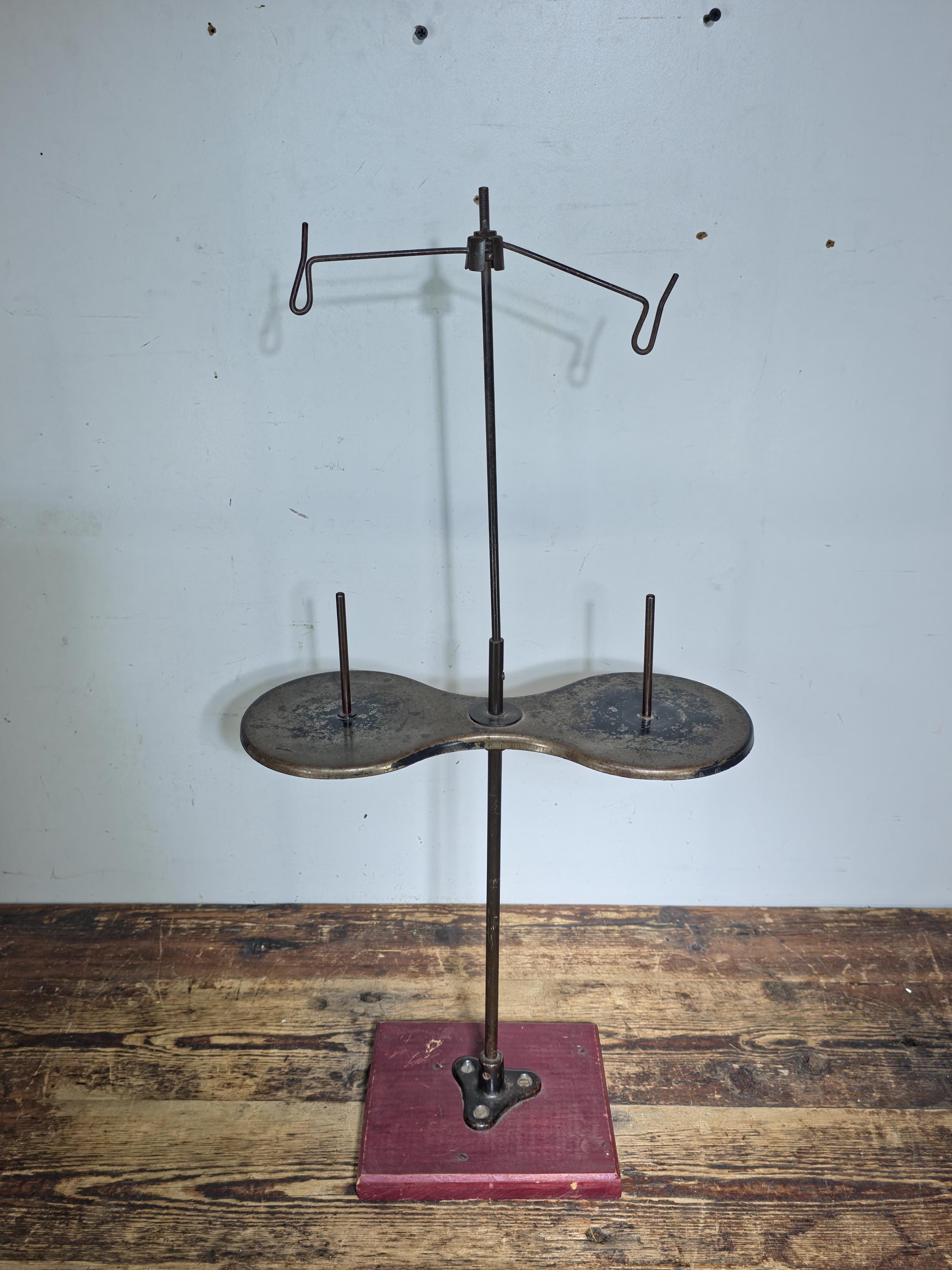 1930s Singer SIMANCO Cast Iron Butterfly Thread Stand USA Industrial Spool